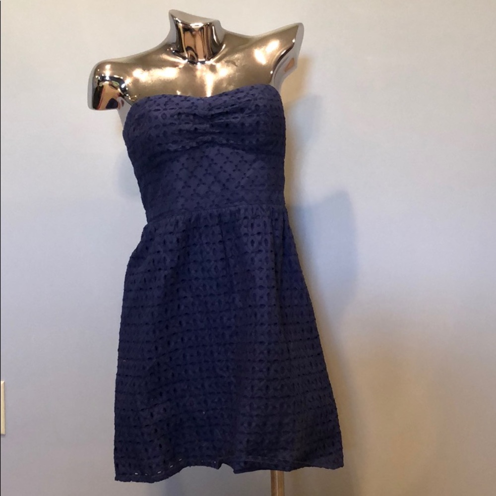 Strapless Navy Summer Dress